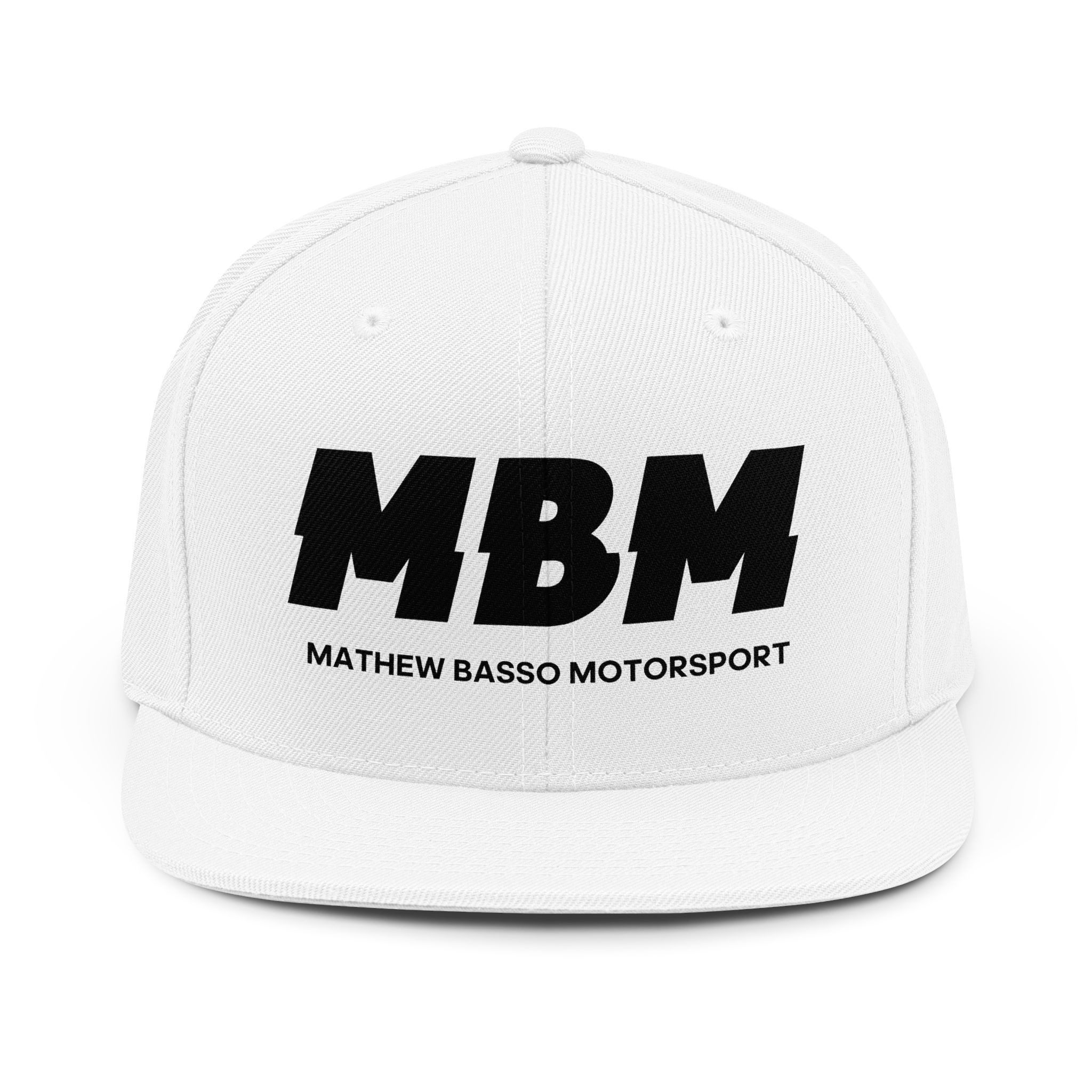 MBM Mathew Basso Motorsport Snapback Hat | Racing Logo Cap