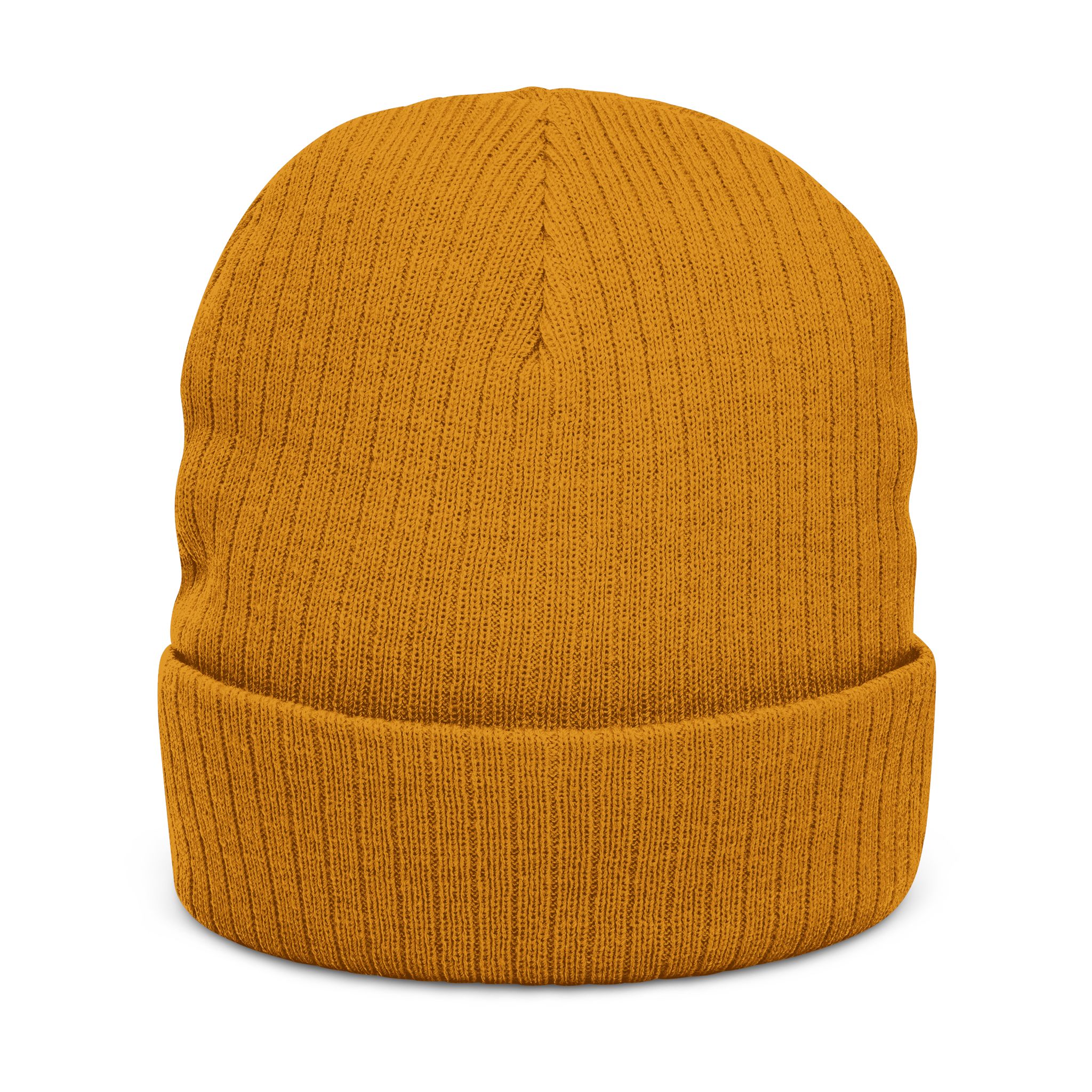 MBM Patch Logo Beanie, Ribbed Knit Embroidered Cuff Hat - Image 8