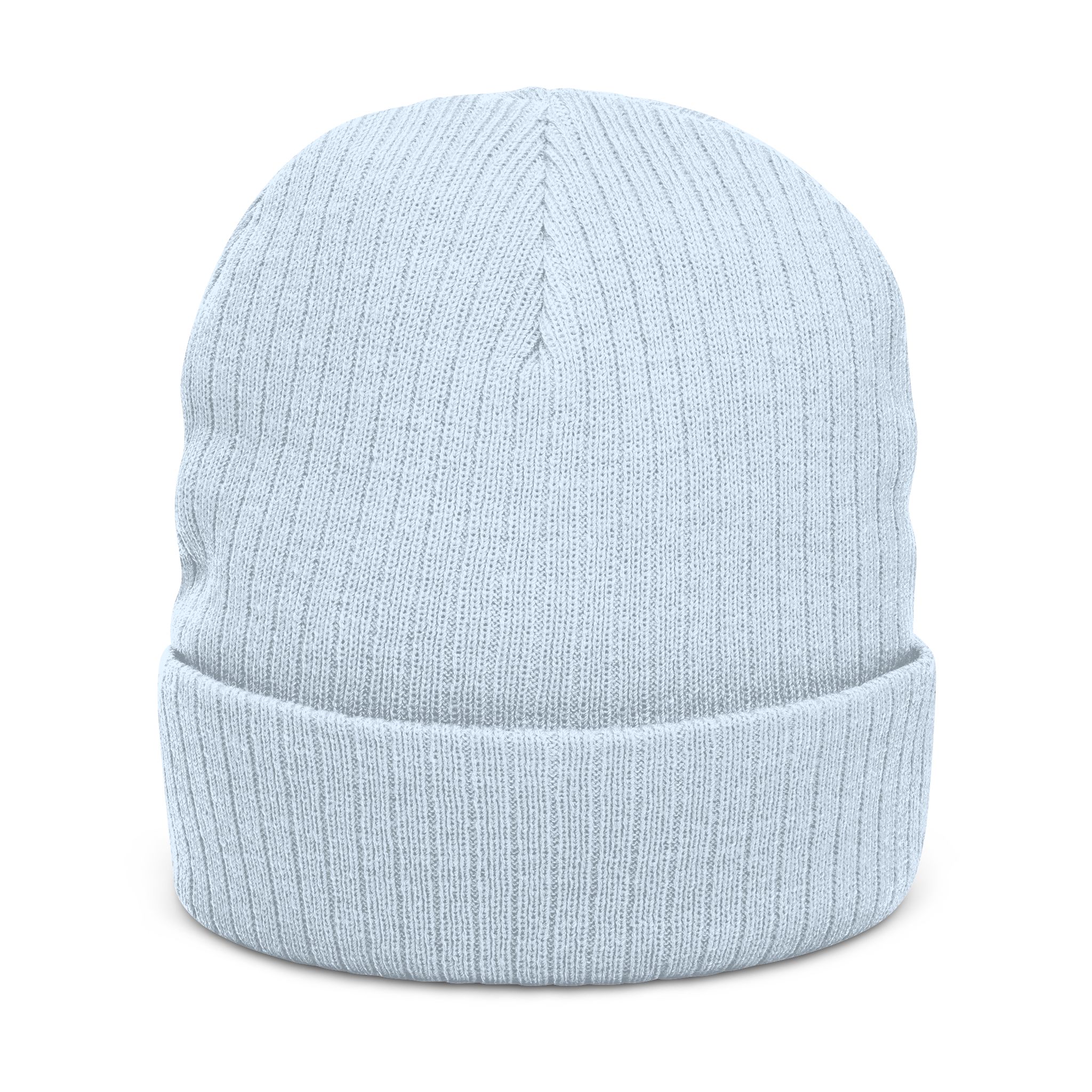 MBM Patch Logo Beanie, Ribbed Knit Embroidered Cuff Hat - Image 14