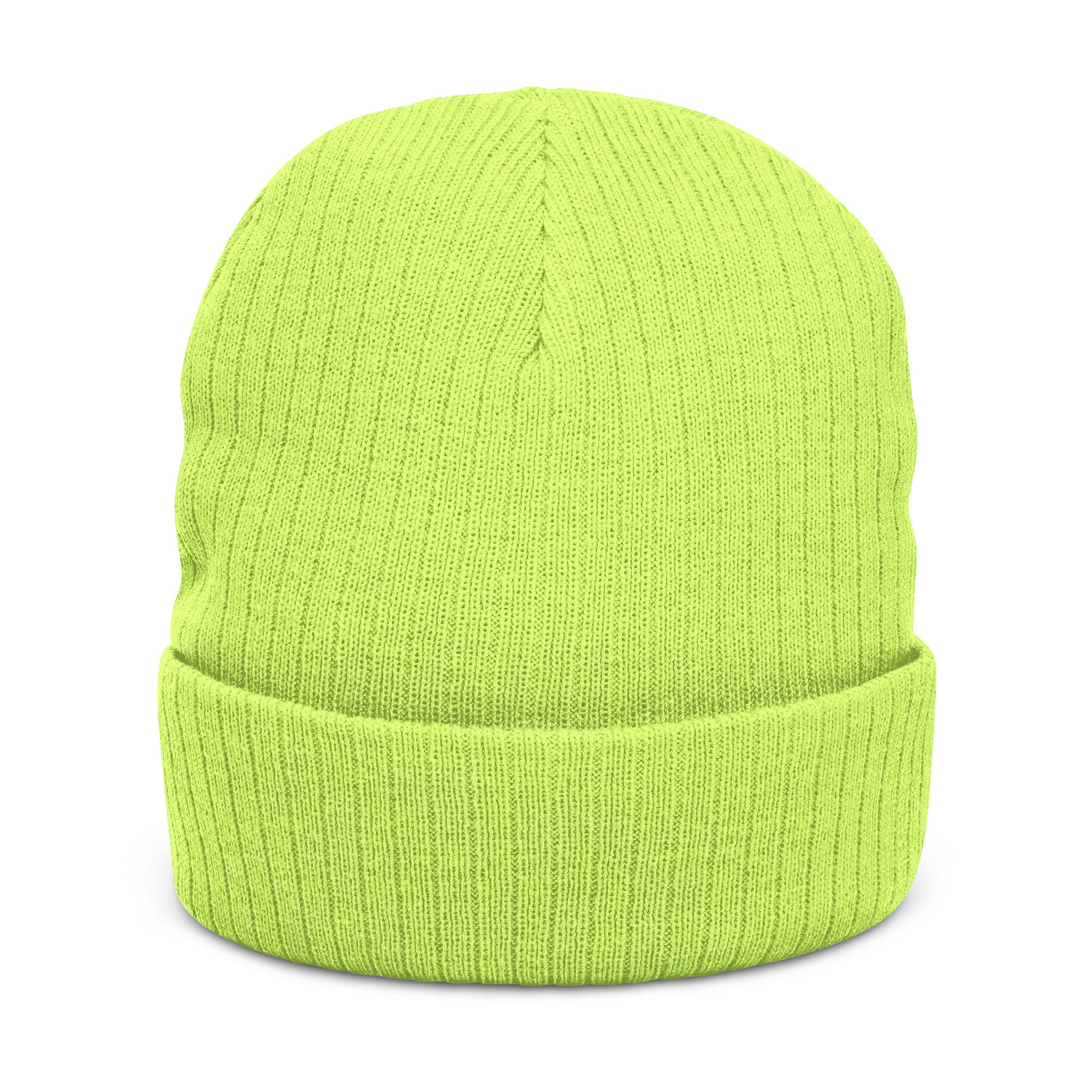 MBM Patch Logo Beanie, Ribbed Knit Embroidered Cuff Hat - Image 10