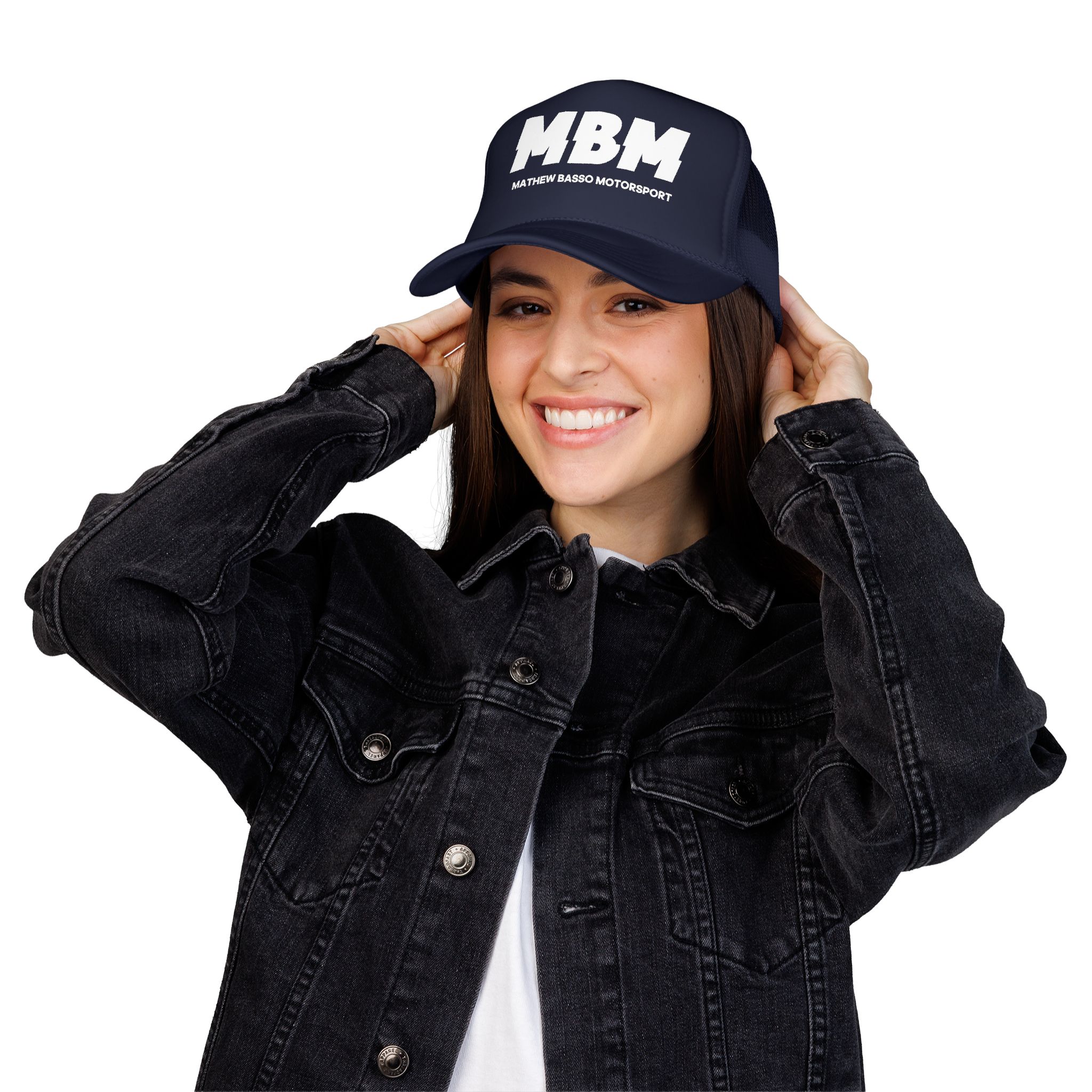 MBM Matthew Basso Motorsport Foam Trucker Hat | Racing Logo Cap - Image 15