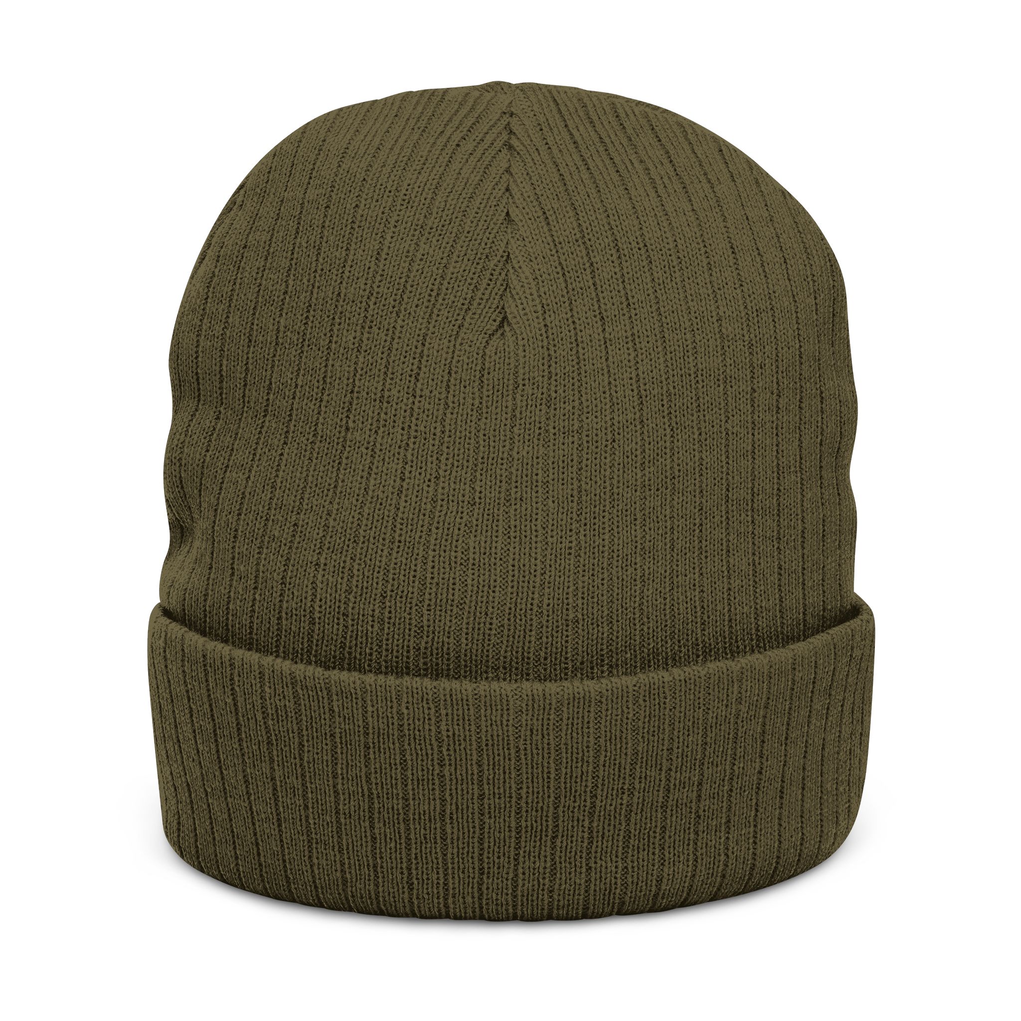 MBM Patch Logo Beanie, Ribbed Knit Embroidered Cuff Hat - Image 12