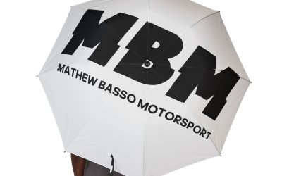MBM Logo Umbrella | Foldable Rain Umbrella with Bold Text Print