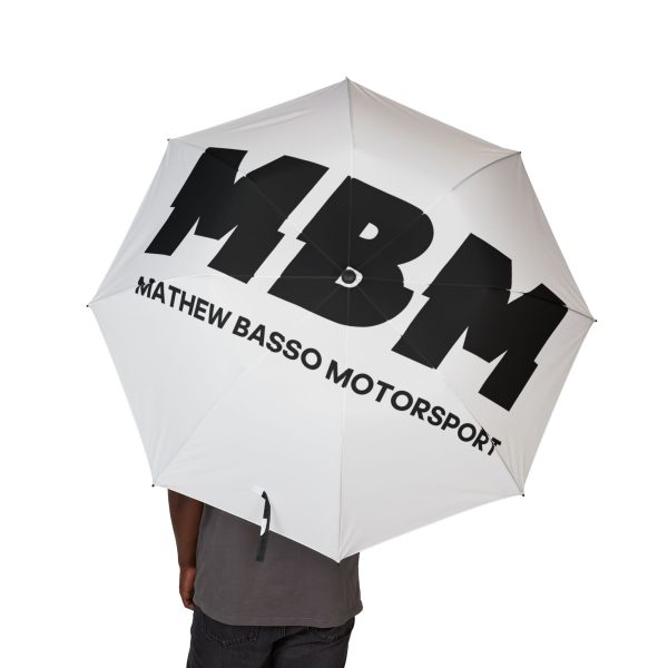 MBM Logo Umbrella | Foldable Rain Umbrella with Bold Text Print