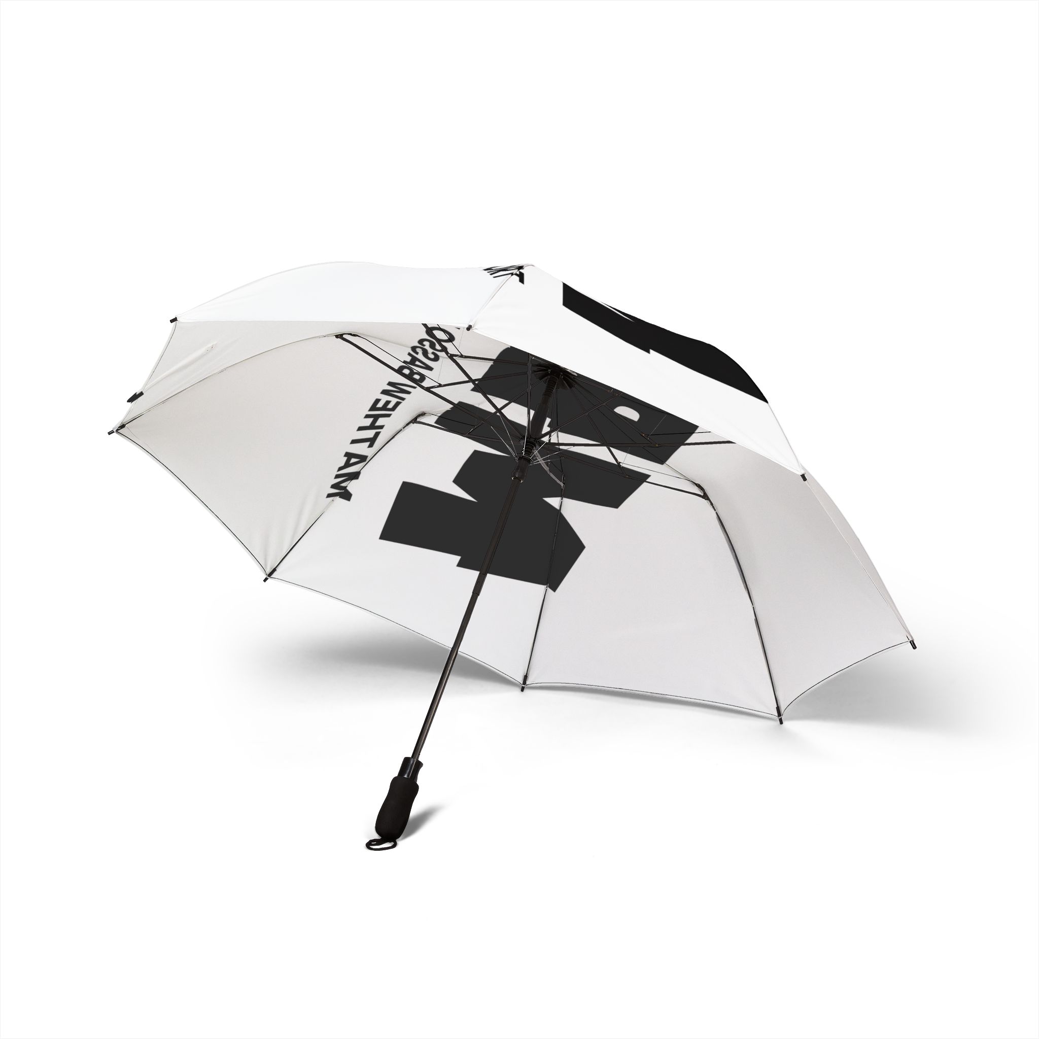 MBM Logo Umbrella | Foldable Rain Umbrella with Bold Text Print - Image 3